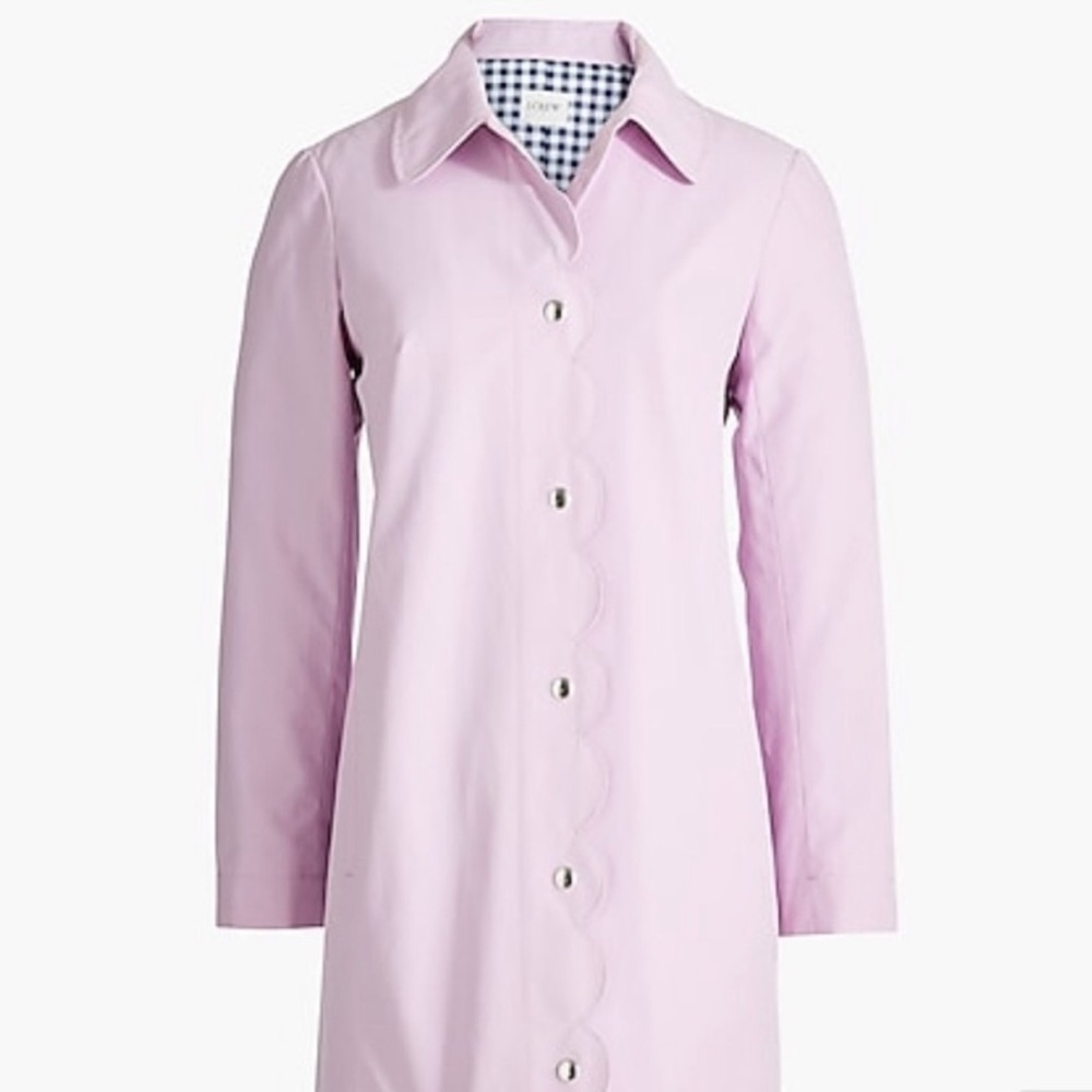 J. Crew Factory Scalloped Mac Lilac Coat NWT Size 6